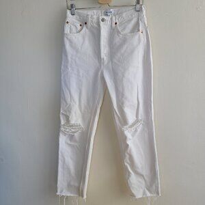 RE/DONE 70s Stove Pipe Jeans White Distressed size 27